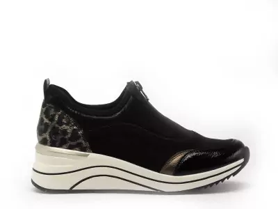 D0T08 Noir Baskets Basses Femme