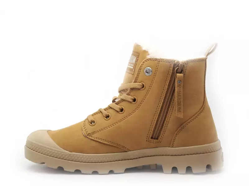 Palladium PAMPA HI ZIP WL Marron Boots et Bottines Plates Femme