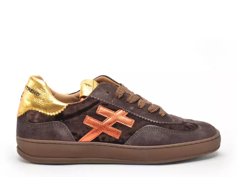Another Trend A032 Marron Baskets Basses Femme
