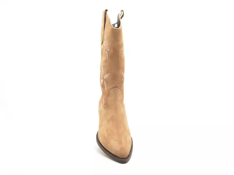 Alpe 5543 Beige Bottes à Talons Femme