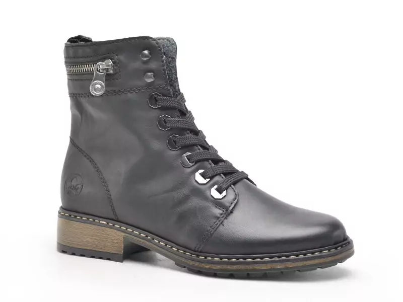 Rieker Z6810 Noir Boots et Bottines Plates Femme