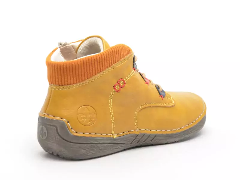 Rieker 52544 Jaune Boots et Bottines Plates Femme