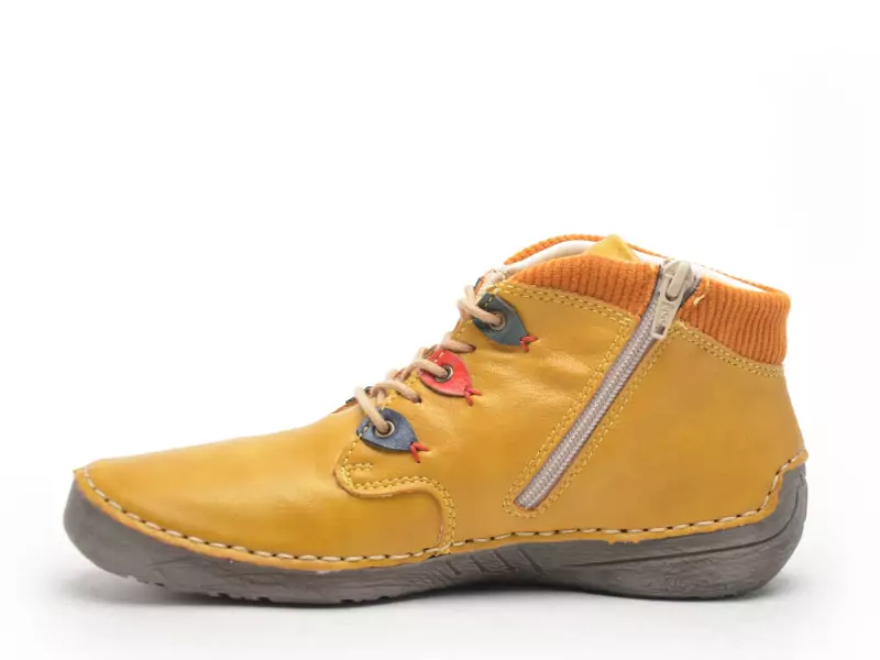 Rieker 52544 Jaune Boots et Bottines Plates Femme