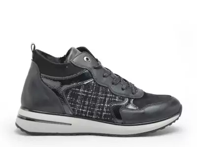 D1G71 Noir Baskets Basses Femme