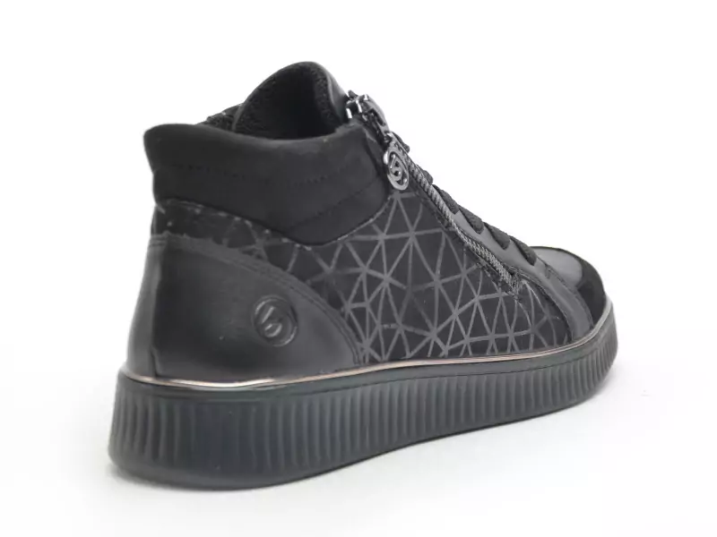 Remonte D2E70 Noir Basket Montante Femme