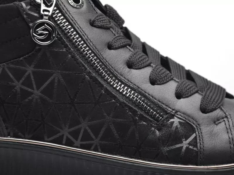 Remonte D2E70 Noir Basket Montante Femme