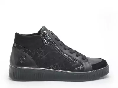 D2E70 Noir Basket Montante Femme