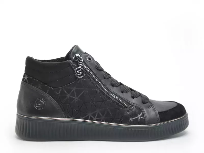 Remonte D2E70 Noir Basket Montante Femme