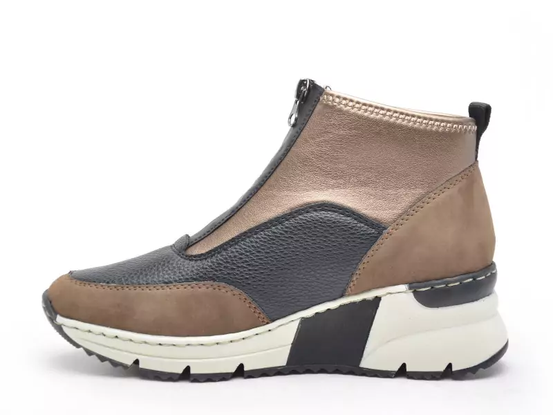Rieker N6352 Marron Boots et Bottines à Talons Femme