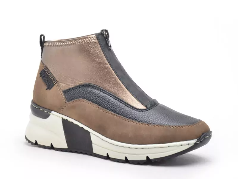 Rieker N6352 Marron Boots et Bottines à Talons Femme