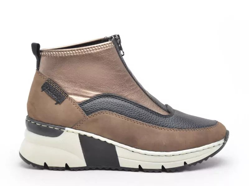 Rieker N6352 Marron Boots et Bottines à Talons Femme