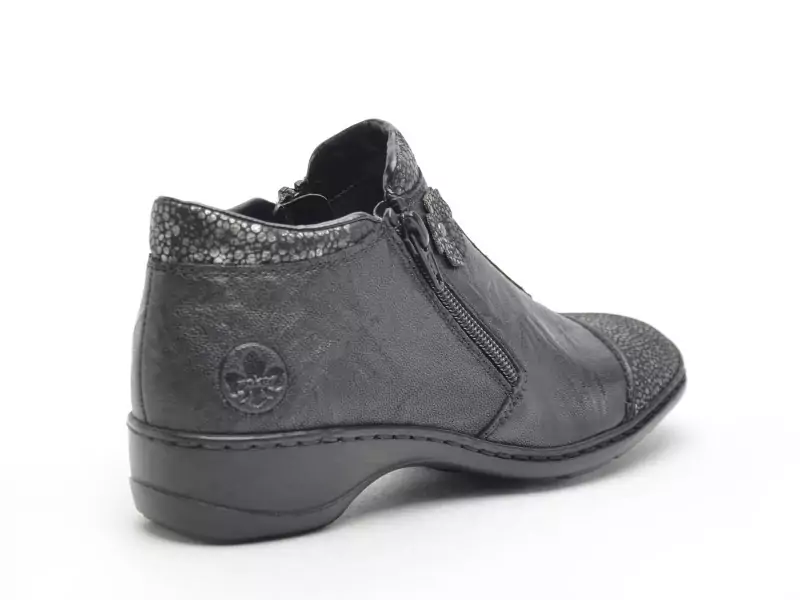 Rieker 58388 Noir Boots et Bottines Plates Femme