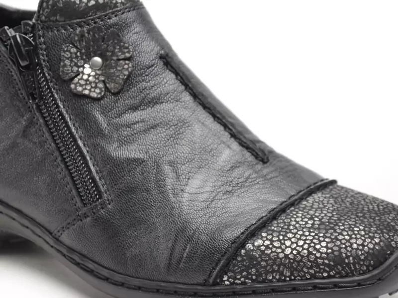 Rieker 58388 Noir Boots et Bottines Plates Femme