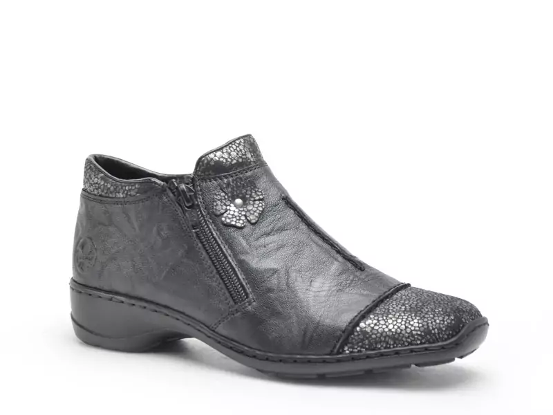 Rieker 58388 Noir Boots et Bottines Plates Femme