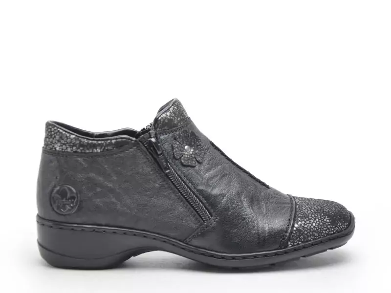 Rieker 58388 Noir Boots et Bottines Plates Femme