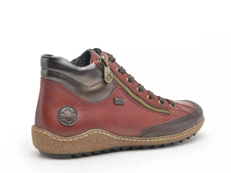 Rieker L7500 Bordeaux Boots et Bottines Plates Femme