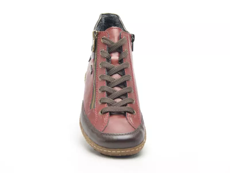 Rieker L7500 Bordeaux Boots et Bottines Plates Femme
