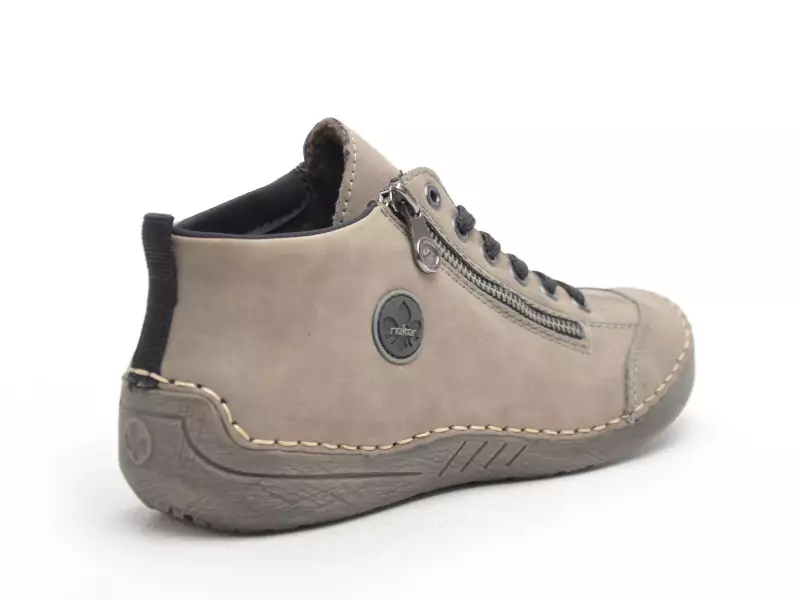 Rieker 52514 Gris Boots et Bottines Plates Femme