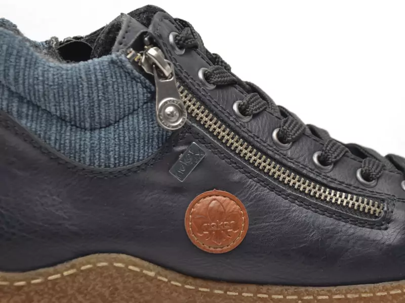 Rieker L7514 Bleu Boots et Bottines Plates Femme