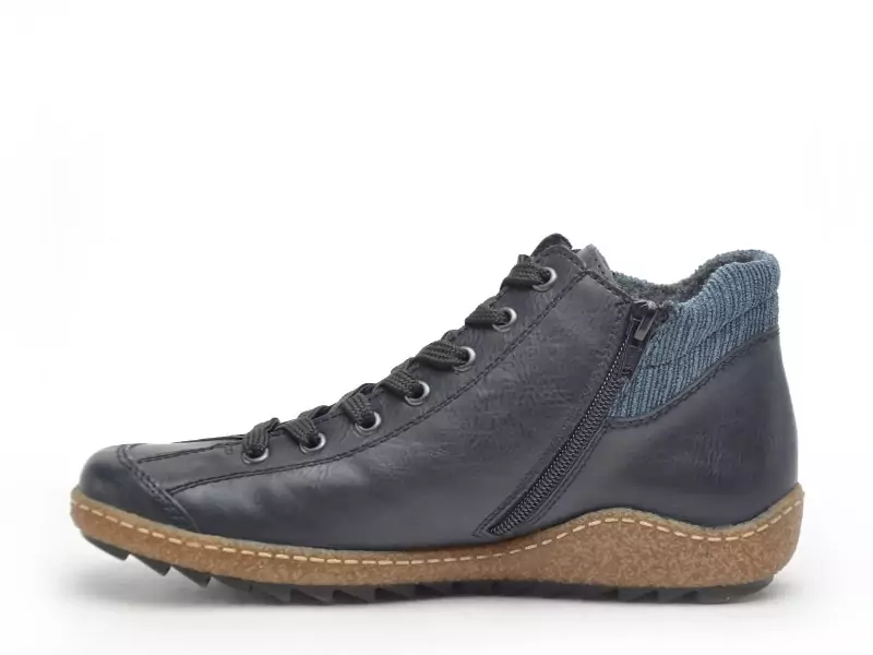 Rieker L7514 Bleu Boots et Bottines Plates Femme