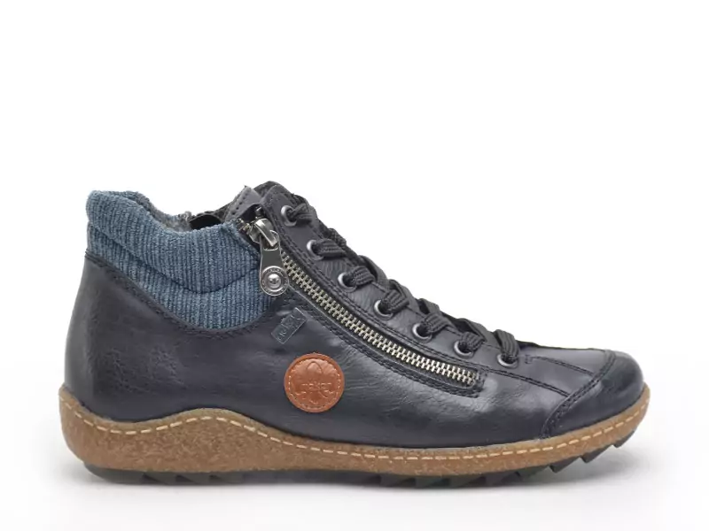 Rieker L7514 Bleu Boots et Bottines Plates Femme