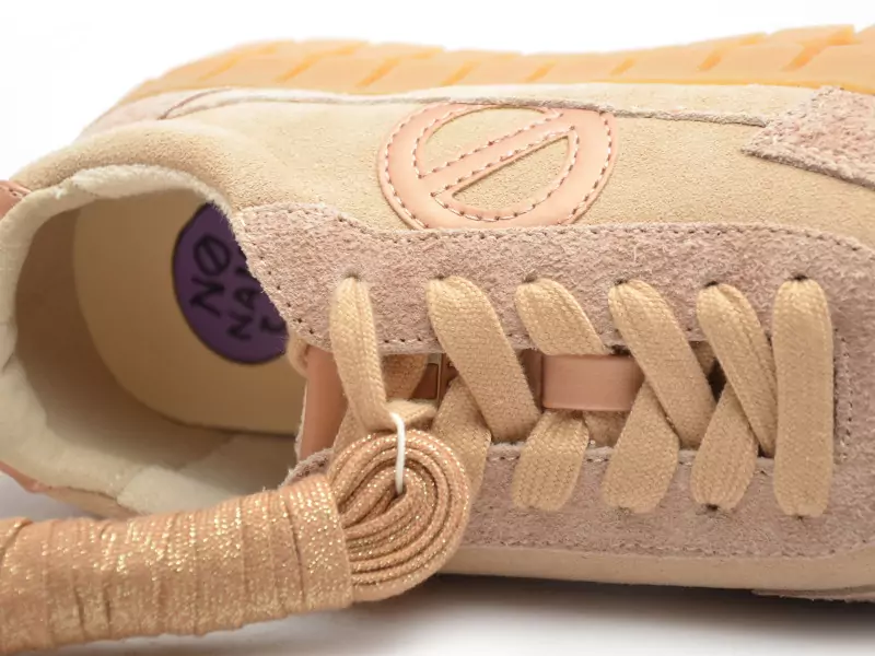 No Name PLAY SIDE Beige Baskets Basses Femme