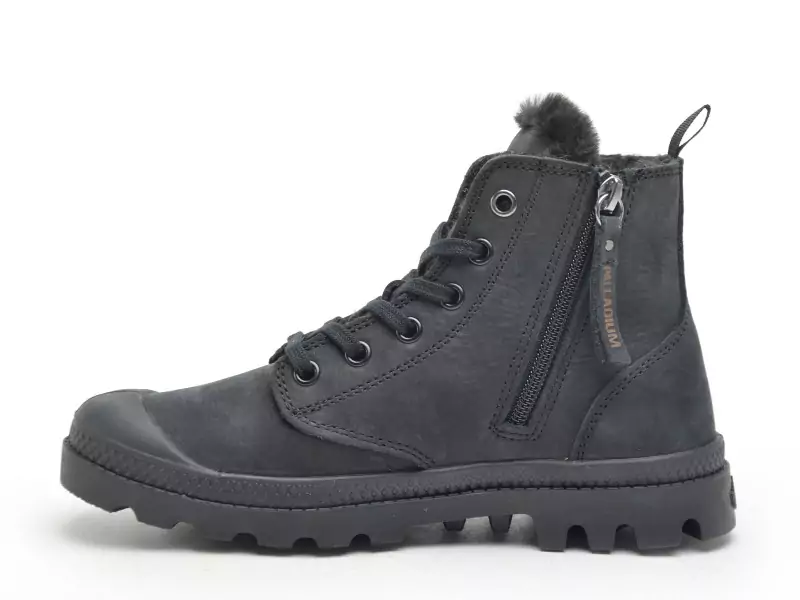 Palladium PAMPA HI ZIP WL Noir Boots et Bottines Plates Femme