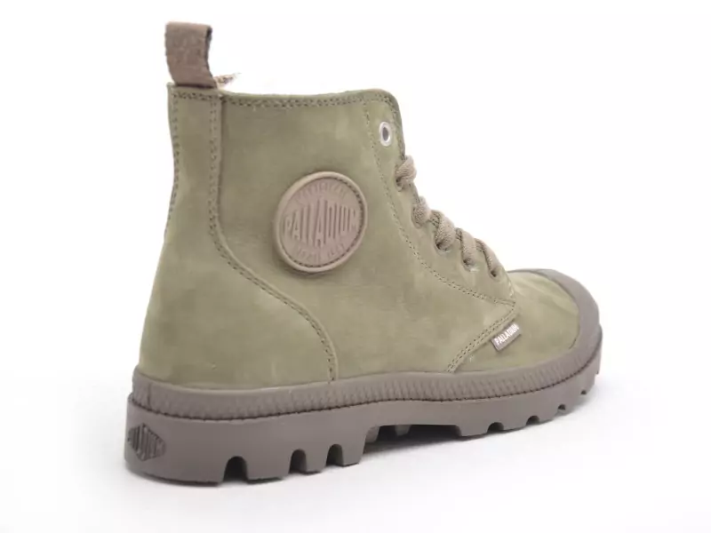 Palladium PAMPA HI ZIP WL Kaki Boots et Bottines Plates Femme