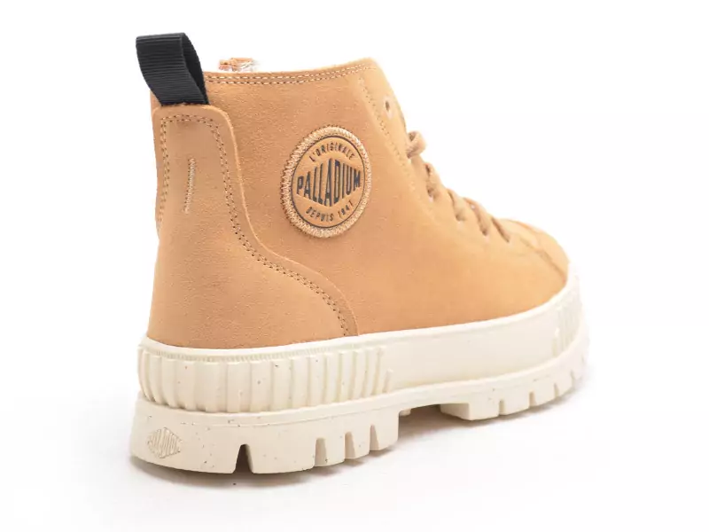 Palladium PALLASHOCK ZIP WARM DEAR Marron Boots et Bottines Plates Femme