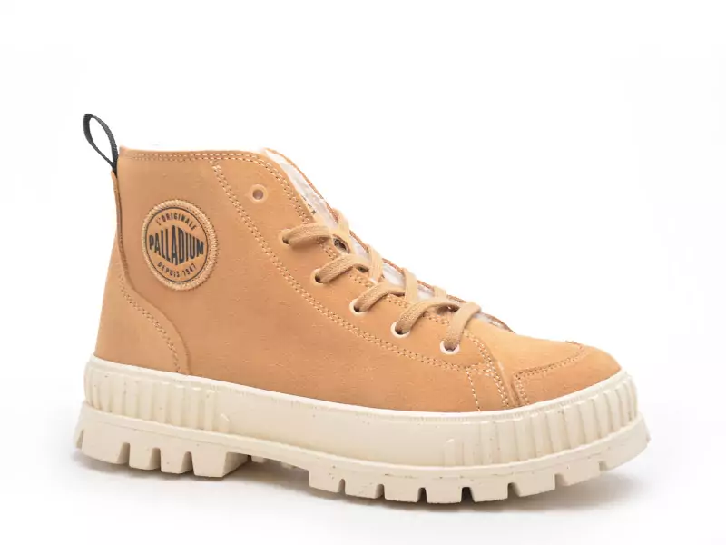 Palladium PALLASHOCK ZIP WARM DEAR Marron Boots et Bottines Plates Femme