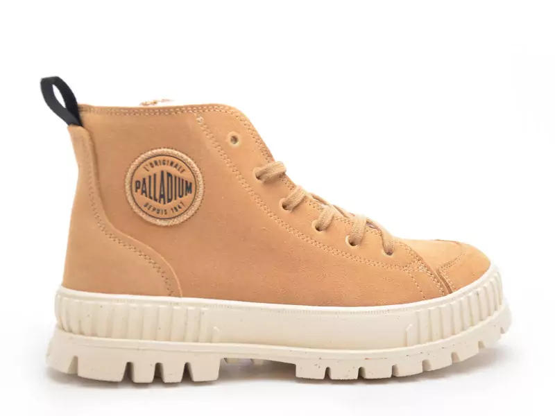 Palladium PALLASHOCK ZIP WARM DEAR Marron Boots et Bottines Plates Femme