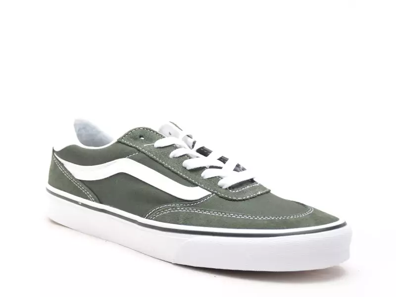 Vans BROOKLYN LS SUEDE C Vert Baskets Basses Homme
