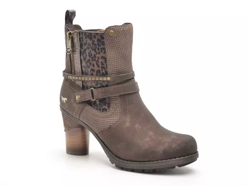Mustang 15M0162008 Marron Boots et Bottines à Talons Femme