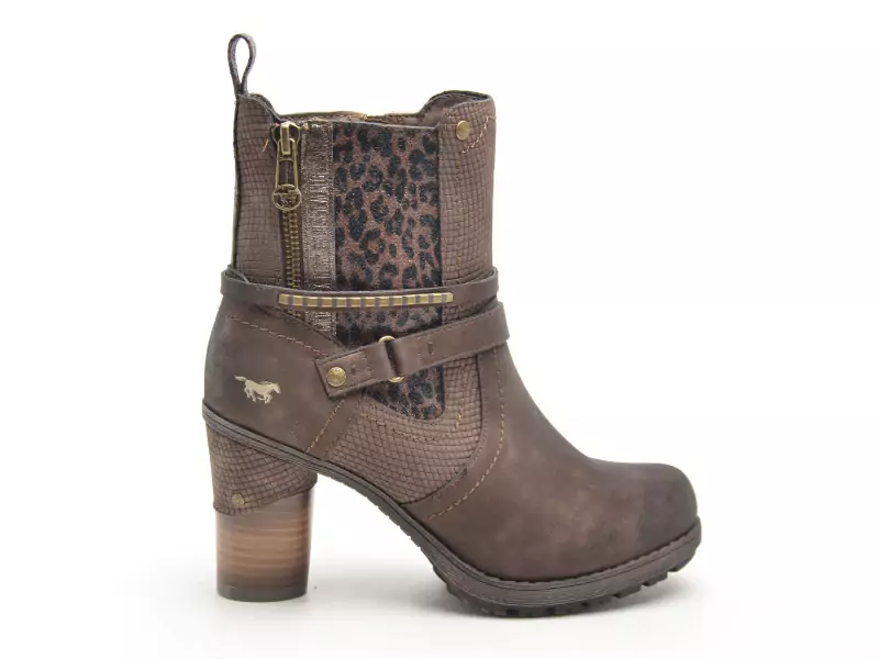 Mustang 15M0162008 Marron Boots et Bottines à Talons Femme