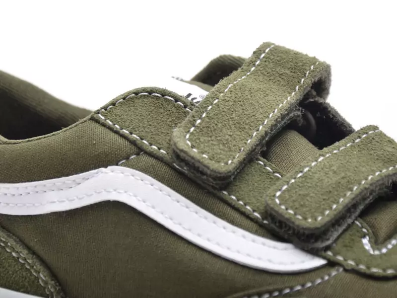 Vans BROOKLYN LSV Kaki Baskets Basses Garçon