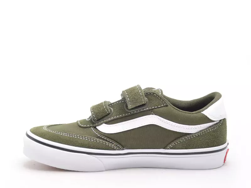 Vans BROOKLYN LSV Kaki Baskets Basses Garçon