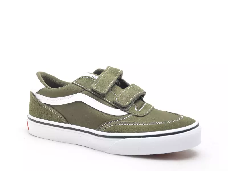 Vans BROOKLYN LSV Kaki Baskets Basses Garçon
