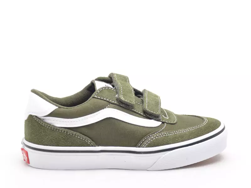 Vans BROOKLYN LSV Kaki Baskets Basses Garçon