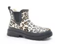 Verbenas LUA MATE COMBI ANIMAL FUR Noir Boots et Bottines Plates Femme