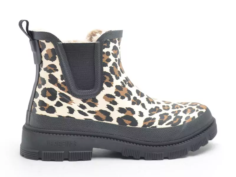 Verbenas LUA MATE COMBI ANIMAL FUR Noir Boots et Bottines Plates Femme
