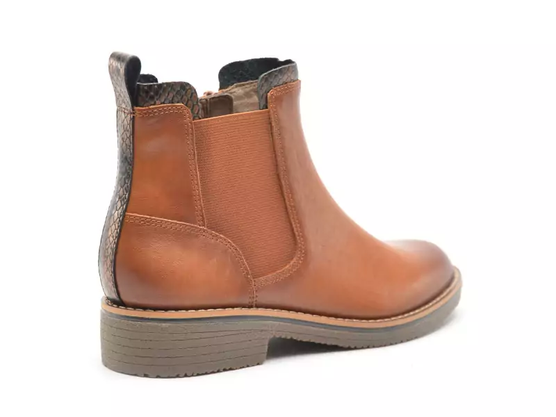 Fugitive GENOI Marron Boots et Bottines Plates Femme