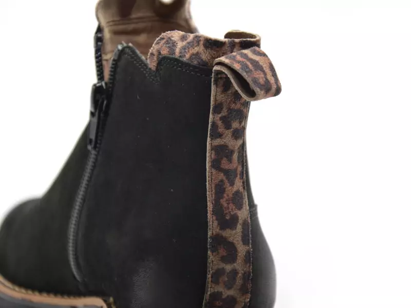 Fugitive GENOI Noir Boots et Bottines Plates Femme