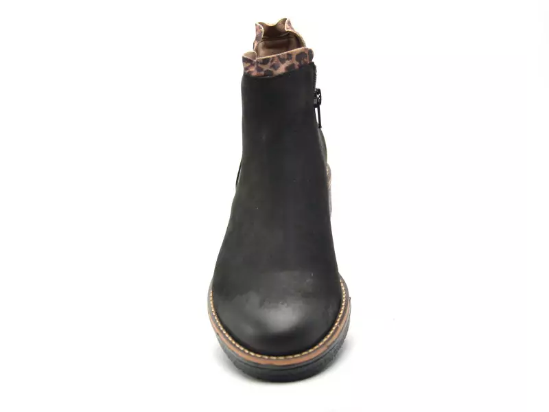 Fugitive GENOI Noir Boots et Bottines Plates Femme