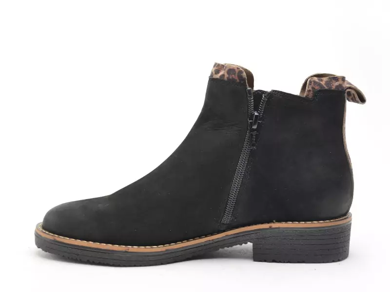 Fugitive GENOI Noir Boots et Bottines Plates Femme