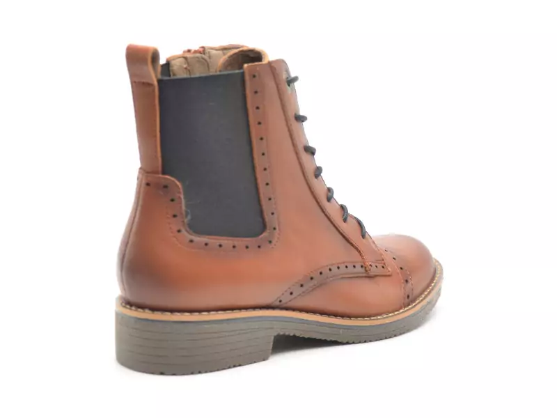 Fugitive GELINE Marron Boots et Bottines Plates Femme