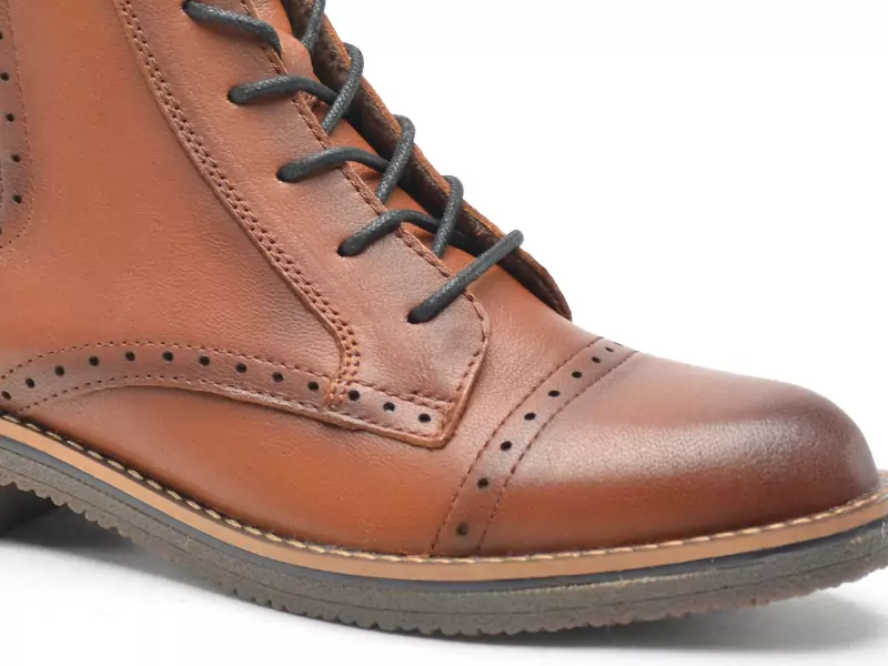 Fugitive GELINE Marron Boots et Bottines Plates Femme