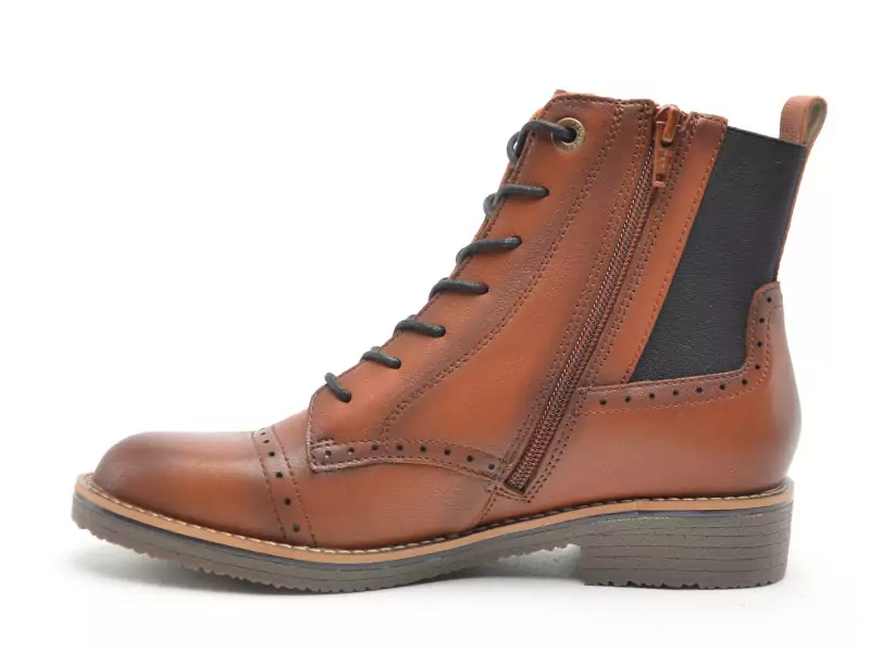 Fugitive GELINE Marron Boots et Bottines Plates Femme