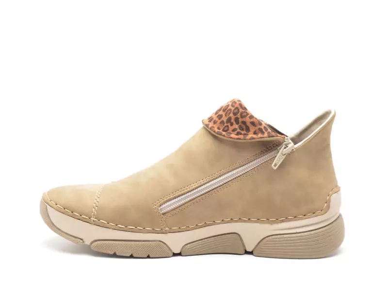 Rieker 45983 Beige Boots et Bottines Plates Femme
