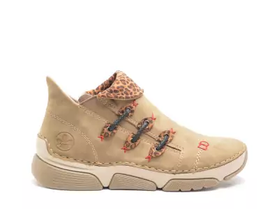 45983 Beige Boots et Bottines Plates Femme
