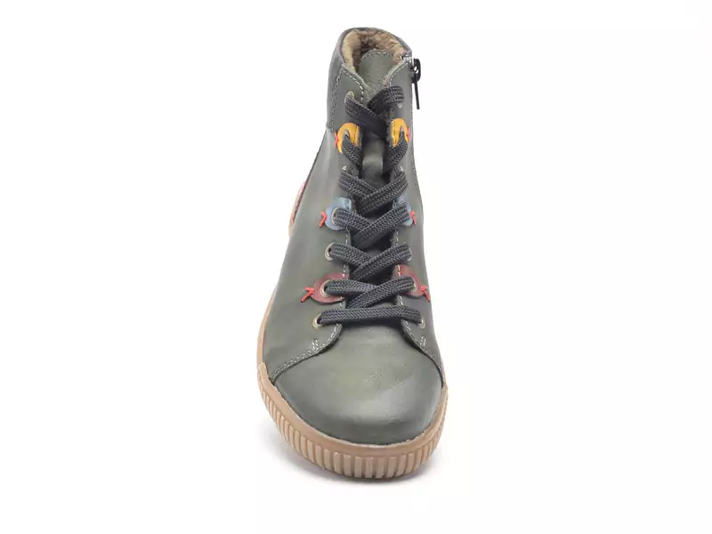 Rieker N0711 Kaki Boots et Bottines Plates Femme